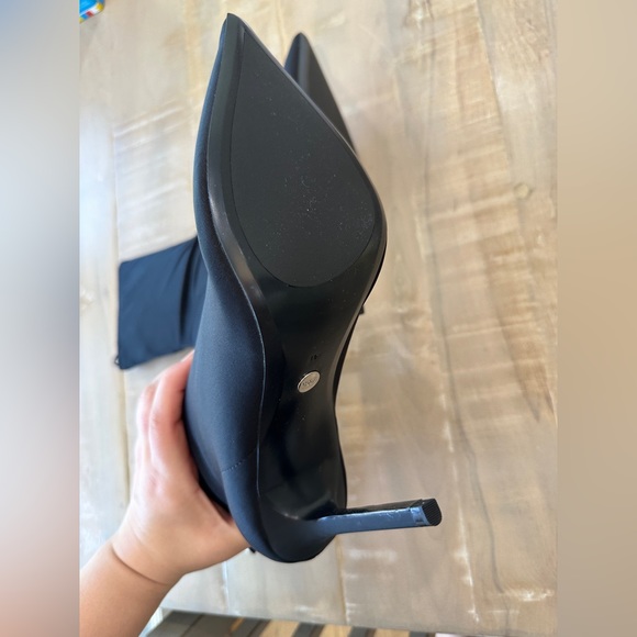 Zara high heel fabric ankle boots 👢 black nwt - Picture 12 of 16